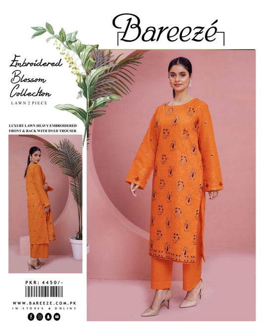 BAREEZE EMBROIDERED Lawn 2pc