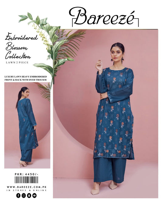 BAREEZE EMBROIDERED Lawn 2pc